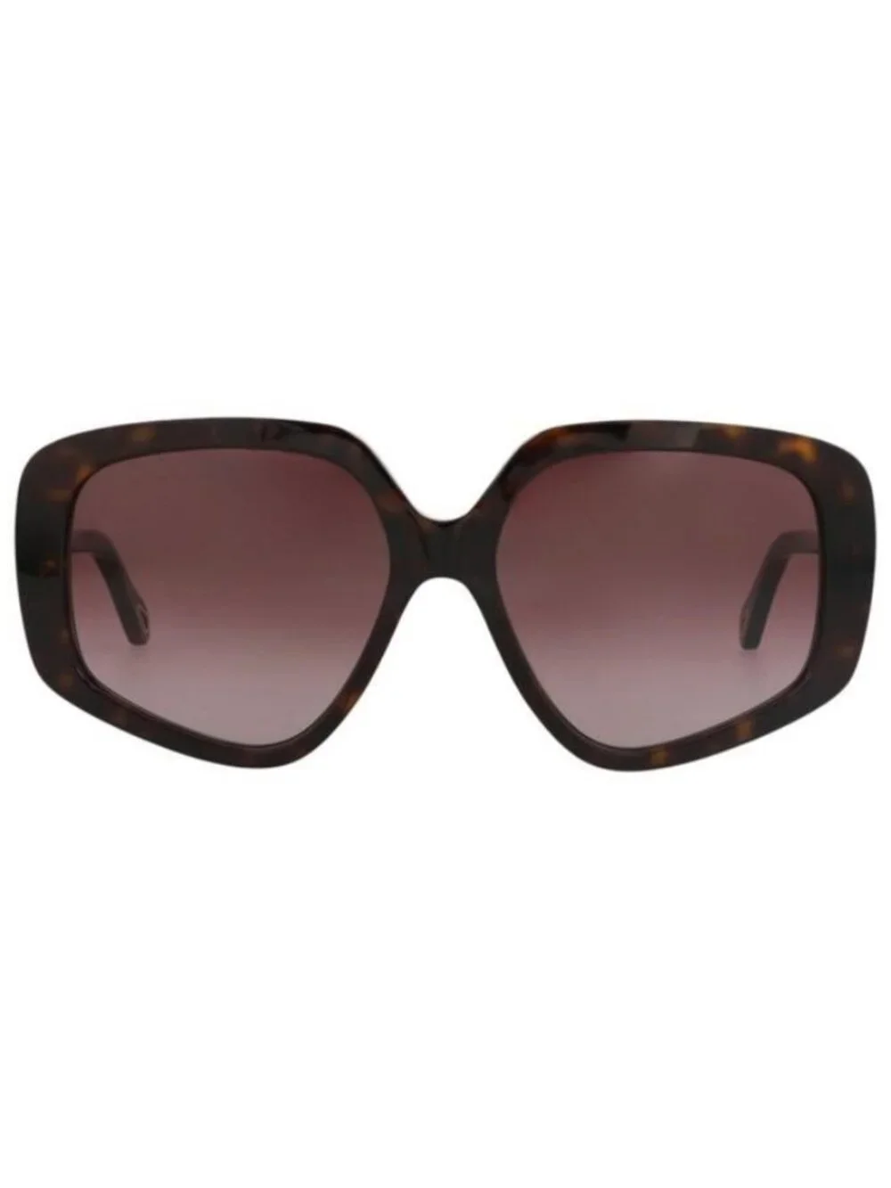 New Chloé Womens Square/Rectangle Havana Havana Violet Fashion Designer Sunglass